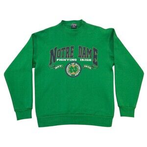 Vintage Notre Dame Fighting Irish College Sweatshirt Crewneck Sz L Made In USA